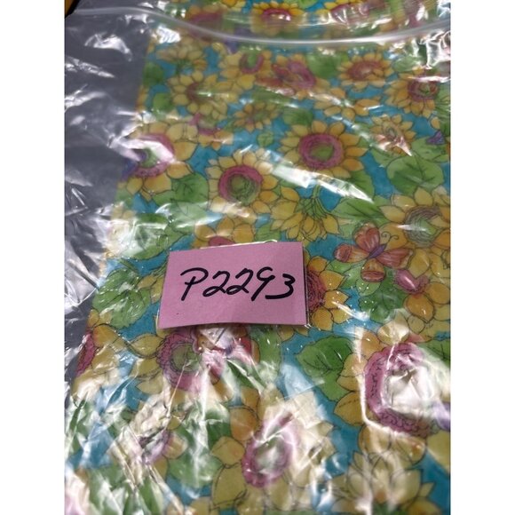 Colorful Sunflower & Butterfly Pattern Cotton Fabric 19 " x 42" By Sue Zipkin - Picture 5 of 5